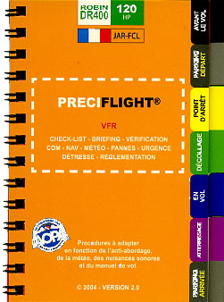 Checklist - Pr�cis de pilotage PRECIFLIGHT pour Robin DR400