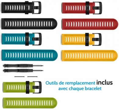 Bracelet de montre Garmin D2 Bravo caoutchouc Bracelet de montre Garmin D2 Bravo caoutchouc