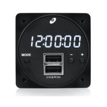 Horloge digitale - chargeur USB 57mm Mid-Continent MD93 Horloge digitale - chargeur USB 57mm Mid-Continent MD93