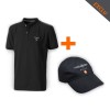 Ensemble casquette + polo Design 4 Pilots noir