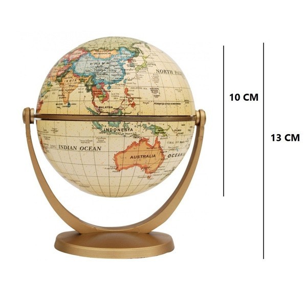 Cabilock Globe Terrestre En Globe Terrestre Vintage Monde Interactif Globe  Terrestre Découverte Globes De Table Mini Globe Terrestre Géographie Globe