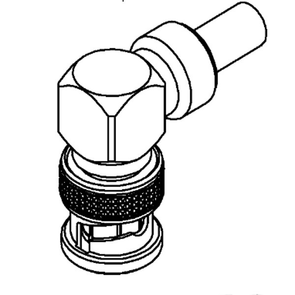 Connecteur BNC, Mâle, Angle droit, A sertir RG-58