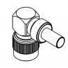 Connecteur TNC, mâle, angle droit, à sertir RG-142, RG-400
