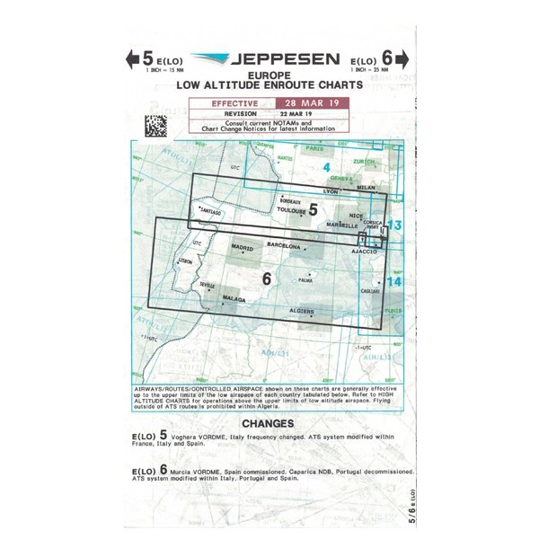 Carte IFR Jeppesen Low Altitude Enroute Charts - Europe 5/6