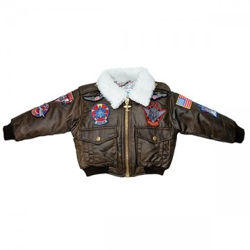 Blouson aviateur tissu imitation cuir - Enfant Blouson aviateur tissu imitation cuir - Enfant
