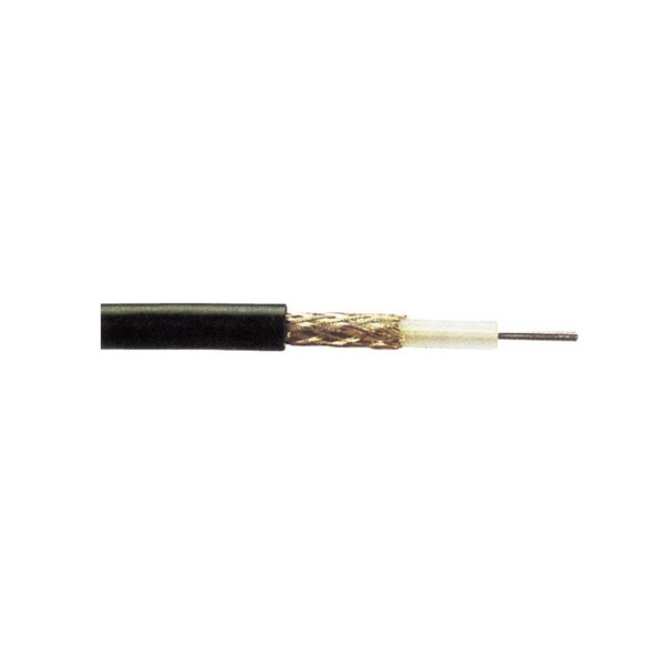 Câble coaxial blindé RG58 C/U 50Ω noir (au mètre)