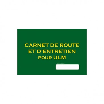 Carnet de route et d'entretien pour ULM