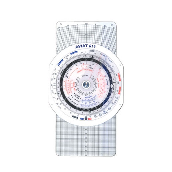 Computer de vol Pooleys Aviat 617 avec règle de vitesse A-B