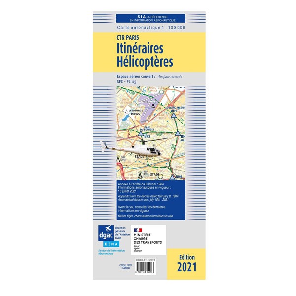 Carte Itinéraires Hélicoptères Région parisienne 2021