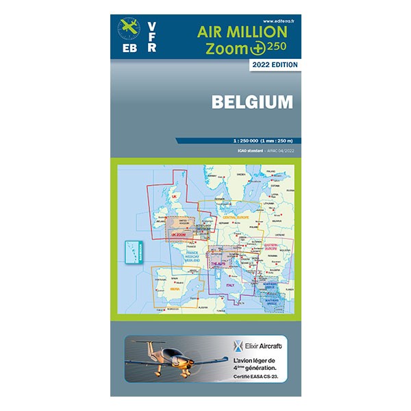 Carte VFR Air Million Belgique 2022