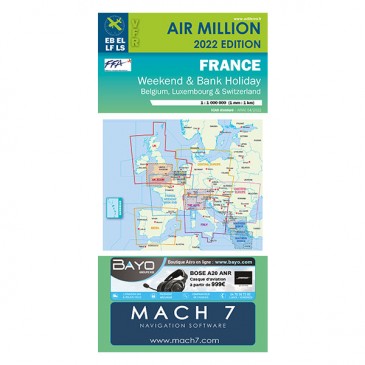 Carte VFR Air Million France Weekend and Bank Holiday 2022