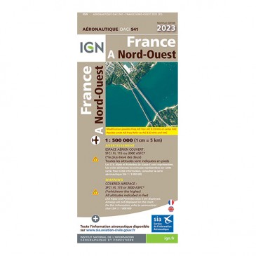 Carte IGN OACI 2023 Nord-Ouest