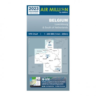 Carte VFR Air Million Belgique 2023