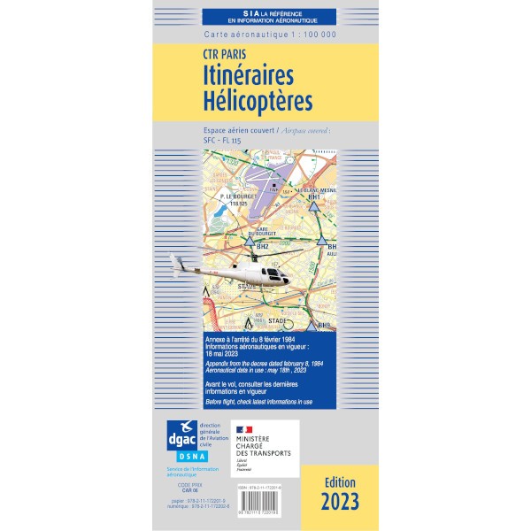 Carte Itinéraires Hélicoptères Région parisienne 2021