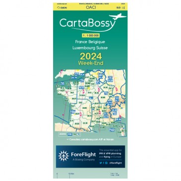 Carte VFR 1 : 1 000 000 Cartabossy France 2024 Week-end