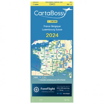 Carte VFR 1 : 1 000 000 Cartabossy France 2024