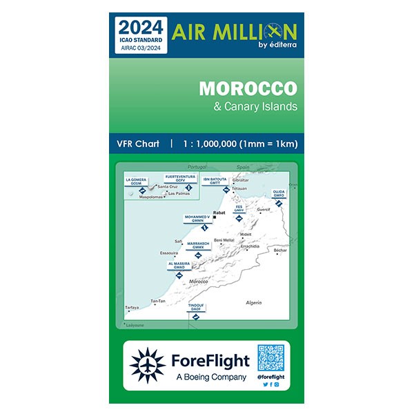 Carte VFR Air Million Maroc, Îles Canaries 2024