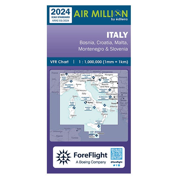 Carte VFR Air Million Italie 2024
