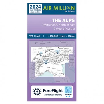 Carte VFR Air Million Alpes 2024