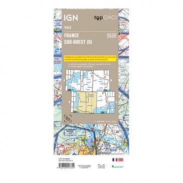Carte IGN OACI 2025 Sud-Ouest