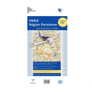 Carte VFR SIA 2025 - 1:250 000 - Paris