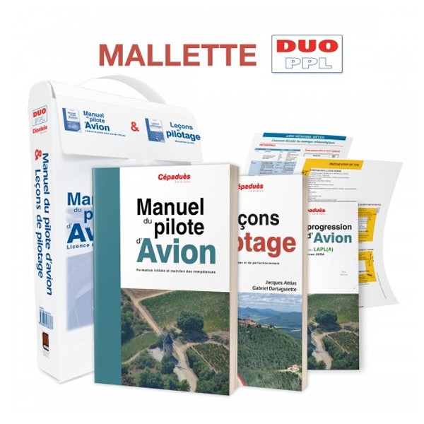 La mallette Duo PPL - Manuel du pilote d'avion + Leçons de pilotage