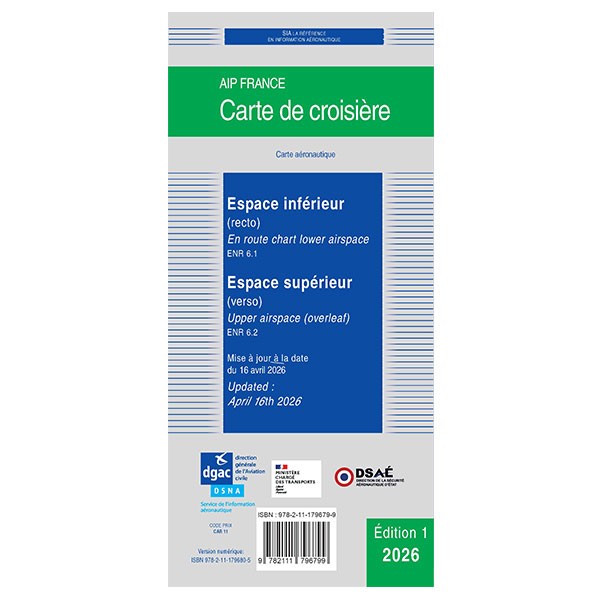 Carte de croisière SIA - espace inférieur et supérieur 2026 - 1e édition