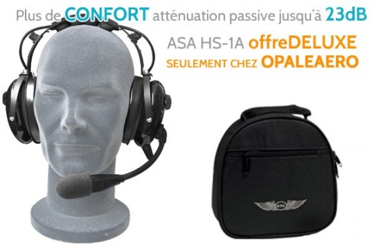 Casque aviation ASA HS-1A Offre Deluxe Casque aviation ASA HS-1A Offre Deluxe
